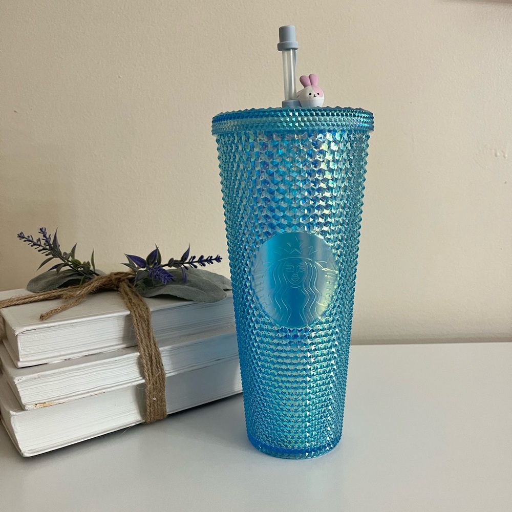 Starbucks blue iridescent studded tumbler